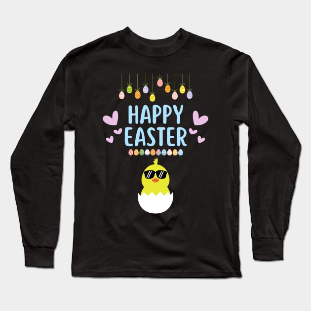 HAPPY EASTER Long Sleeve T-Shirt by JK Mercha